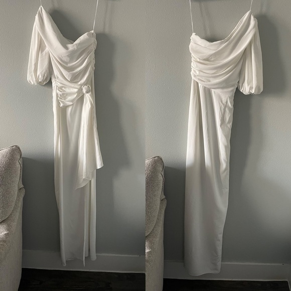 Amanda Uprichard Bexley Maxi Dress in Ivory - Picture 3 of 5